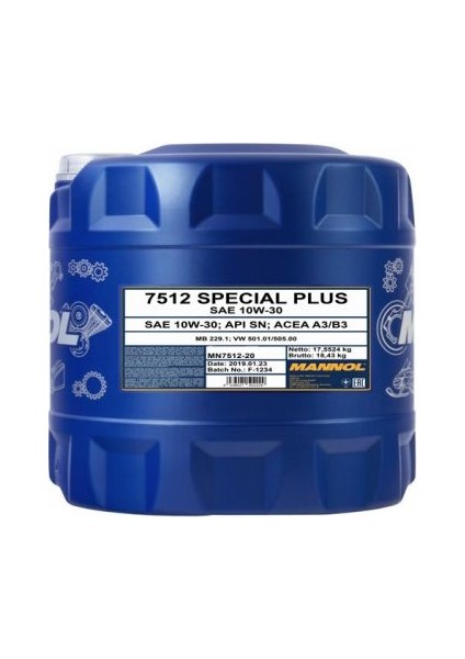 Special Plus Sae 10W-30 Ap Sn 7 Litre Motor Yağı (Üretim Yılı:2022)