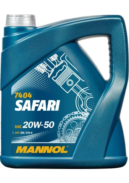 Safari Sae 20W-50 Api Sl/Cf 4 Litre Motor Yağı  (Üretim Yılı:2022)