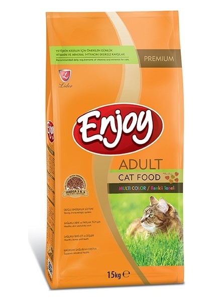 Renkli Taneli Yetişkin Kedi Maması 15KG