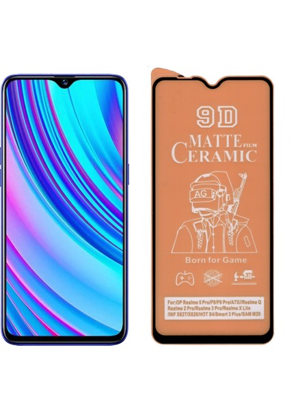 Infinix Hot S4 Tam Kaplayan 9d Mat Seramik Nano Cam ekran Koruyucu