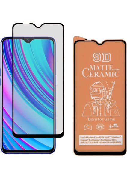 Infinix Hot S4 Tam Kaplayan 9d Mat Seramik Nano Cam ekran Koruyucu