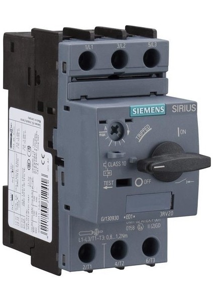 Sırıus 3rv2 Motor Koruma Şalteri; 5;5-8A; 100KA ; Boy S00