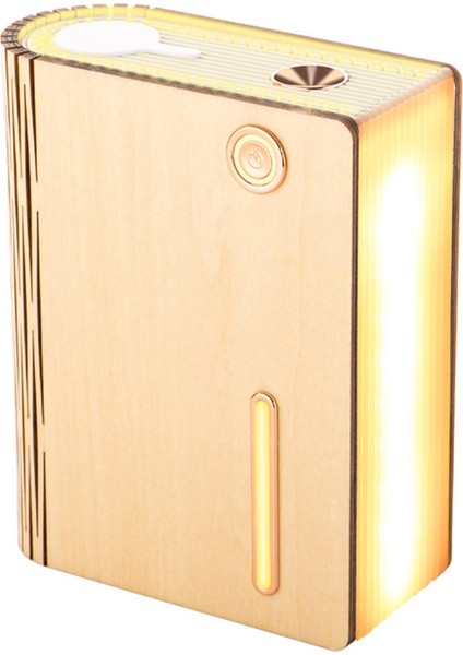 320 ml Nemlendirici Kitap Lambası Serin Mist LED Sessiz Aroma Difüzör Başucu Beyaz (Yurt Dışından)
