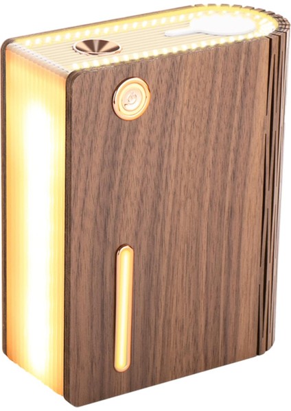 320 ml Nemlendirici Kitap Lambası Serin Mist LED Sessiz Aroma Difüzör Başucu Siyah Ceviz Için (Yurt Dışından) fiyatları