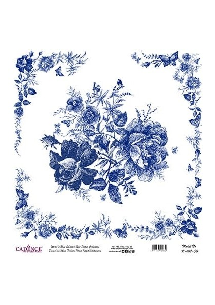 Çiçek Buketi Desen Cadence Pirinç Dekopaj - K007