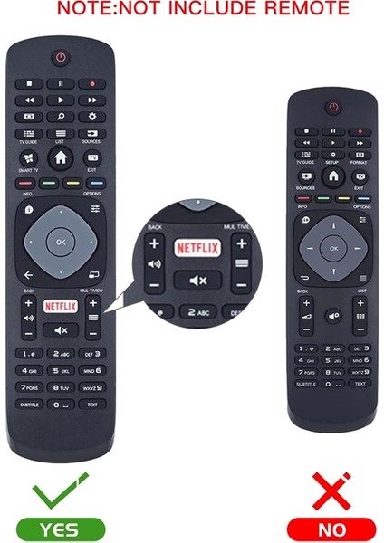 Philips YKF406-002 Uyumlu Netflix Tv Kumanda Smart Netflix Tuşlu fiyatları