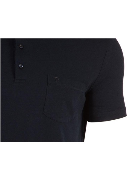 Regular Fit Polo Yaka Klasik Cepli %100 Pamuk Kısa Kollu Basic Penye T-Shirt-PE3605TY22 fırsatları