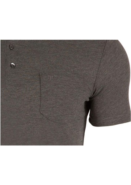 Regular Fit Polo Yaka Klasik Cepli %100 Pamuk Kısa Kollu Basic Penye T-Shirt-PE3605TY22 fırsatları