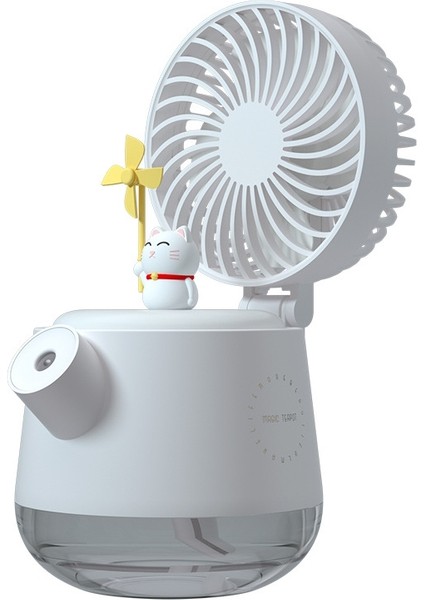 A04A Sprey Masaüstü Fan Beyaz Şanslı Kedi (Yurt Dışından)