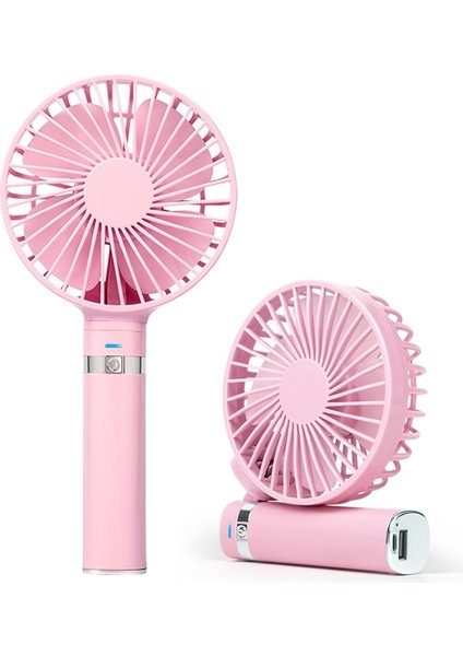 S2 Taşınabilir Katlanabilir El Elektrikli Fan Pembe (Yurt Dışından)