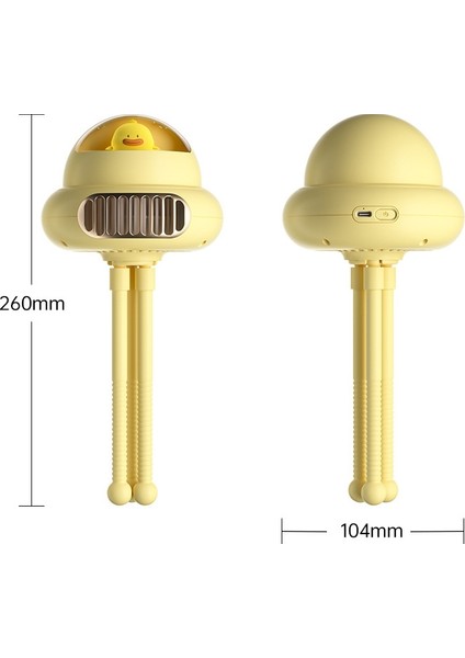 Sessiz Ahtapot Bladeless Fan Sarı (Yurt Dışından)