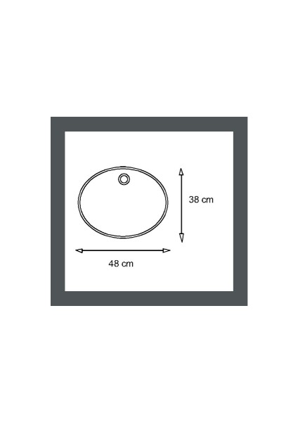 Busi Oval Lavabo 38 cm