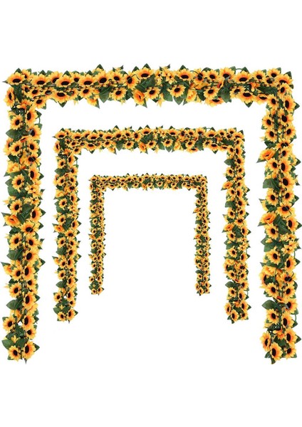 Yapay Çiçek Ay Çiçeği Tak Organizasyon Nişan Düğün Dekor Çiçeği Süsleme Tag 25X150CM