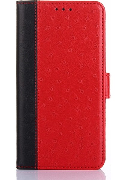 Xiaomi Için Poco M3 Devekuşu Doku Pu Kası Kırmızı (Yurt Dışından)