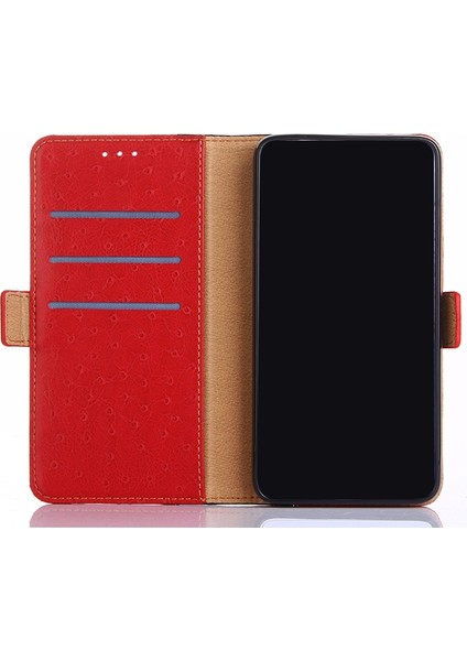 Xiaomi Için Poco M3 Devekuşu Doku Pu Kası Kırmızı (Yurt Dışından) fırsatları