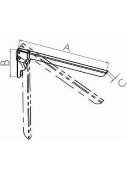 Katlanır Raf Altı 180*100 mm No:1 Raf Ayağı fiyatları