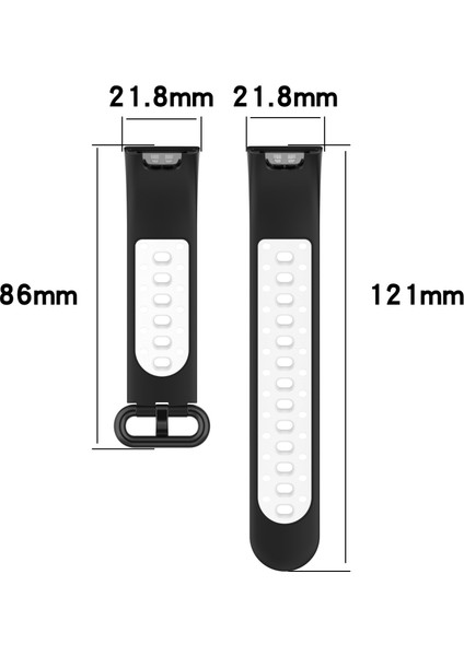 Xiaomi Redmi Horloge 2 Için Iki Renkli Silikon Askısı 2 Siyah + Beyaz (Yurt Dışından) modelleri