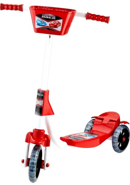 Scooter Şimşek 3 Tekerli Frenli Sepetli Şeffaf Silikonlu