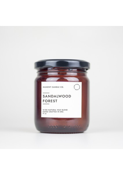 Amber Serisi Sandalwood Kokulu Kavanoz Mum Light