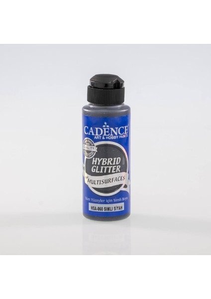 Hybrid Multisurface Altın Simli Akrilik Boya 120 ml HSA-060 Siyah