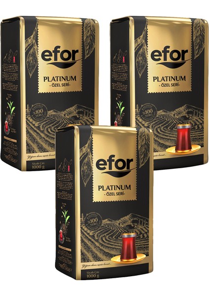 Efor Çay Platinum Özel Seri Dökme Çay 3 x 1 kg