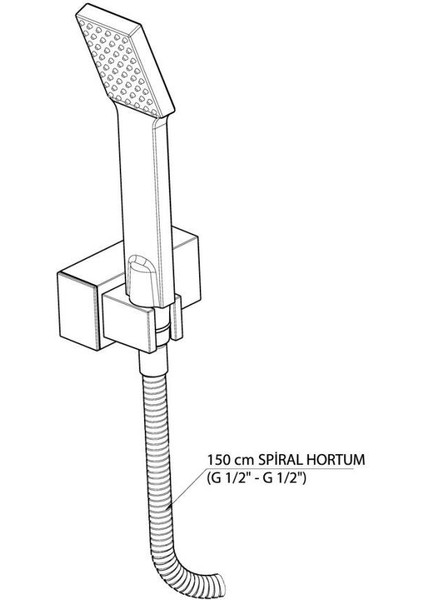 Kare Askılı Duş Seti Takımı DST26 fiyatları