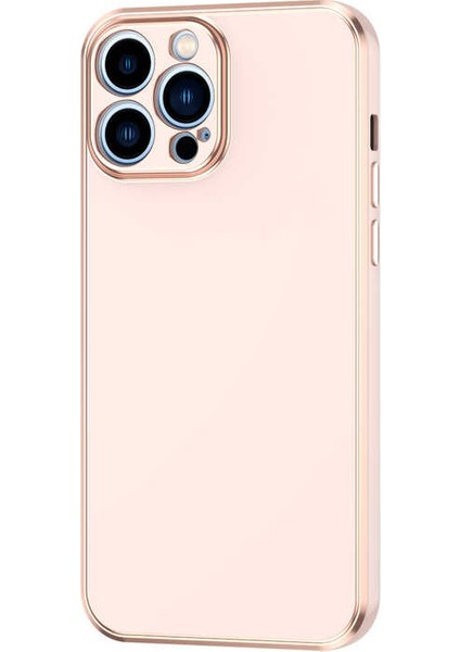 Apple iPhone 12 Pro Max Kılıf Golden Silikon Kılıf Rose Gold