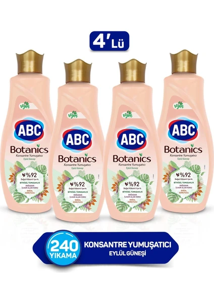 Abc Botanıcs Konsantre Yumuşatıcı Eylül Güneşi 1440 ml x 4