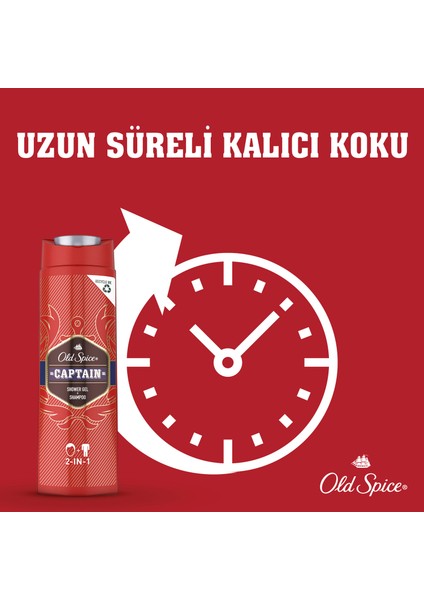 Duş Jeli ve Şampuan 400 ml Captain 2'si 1 Arada 8006540353820 Şampuan