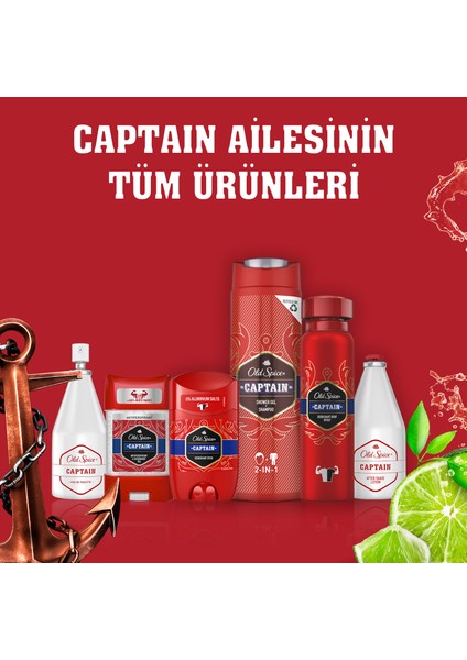 Duş Jeli ve Şampuan 400 ml Captain 2'si 1 Arada 8006540353820 Şampuan