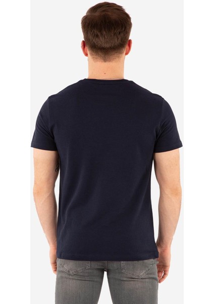 Regular Fit Bisiklet Yaka %100 Pamuk Kısa Kollu Basic Penye T-Shirt-PE3601TY22