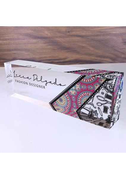 Kişiselleştirilmiş Masalar Için Özel Isimlik Moda Tasarımı Ofis Masası Dekoru