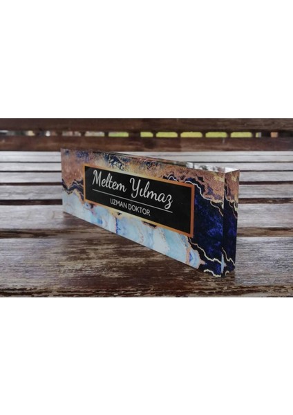 Mermer Desenli 3D Modern Görünümlü Kişiselleştirilmiş Avukat Isimliği