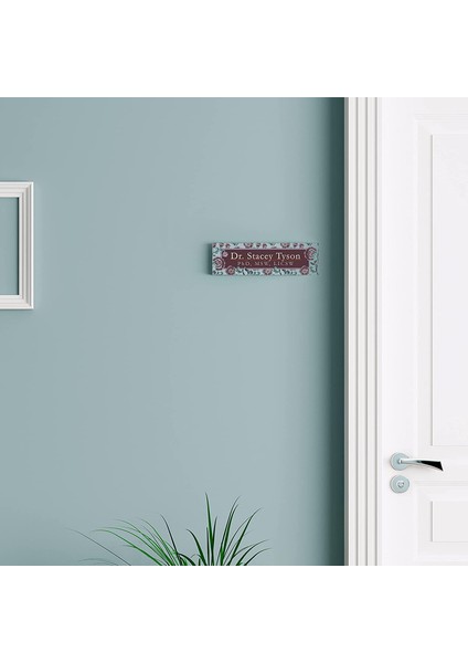 Kapılar Için Akrilik Cam Üzerine Vintage Çiçekler Kapı Isim Plakası fiyatları