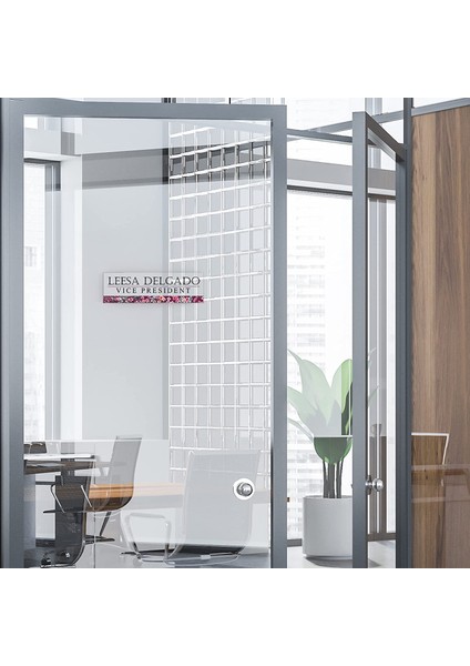 Kapılar Için Akrilik Cam Üzerine Karışık Kır Çiçekleri Kapı Isim Plakası modelleri