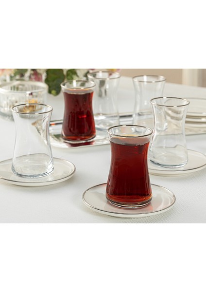 Torino Porselen 12 Parça Çay Takımı 160 ml Silver