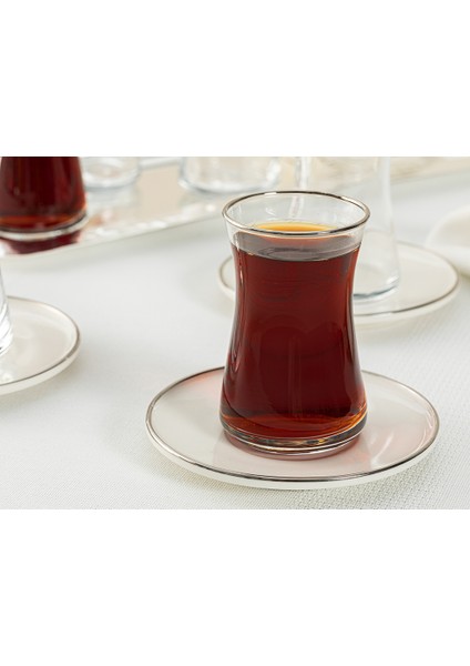 Torino Porselen 12 Parça Çay Takımı 160 ml Silver