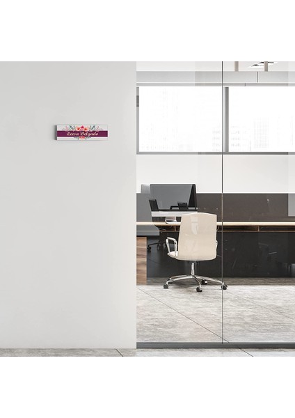 Kapılar Için Akrilik Cam Üzerine Kır Çiçekleri Kapı Isim Plakası Ofis Dekoru modelleri