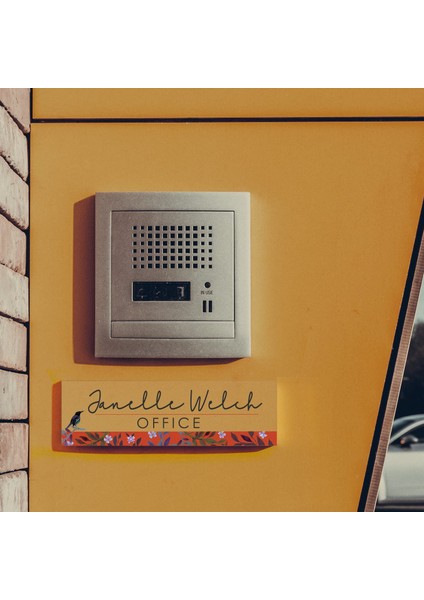 Kapılar Için Akrilik Cam Üzerine Kuş Şarkısı Kapı Isim Plakası Ofis Dekoru fiyatları