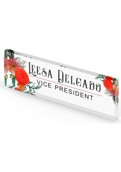 Kapılar Için Akrilik Cam Üzerine Sonbahar Çiçekleri Kapı Isim Plakası Ofis