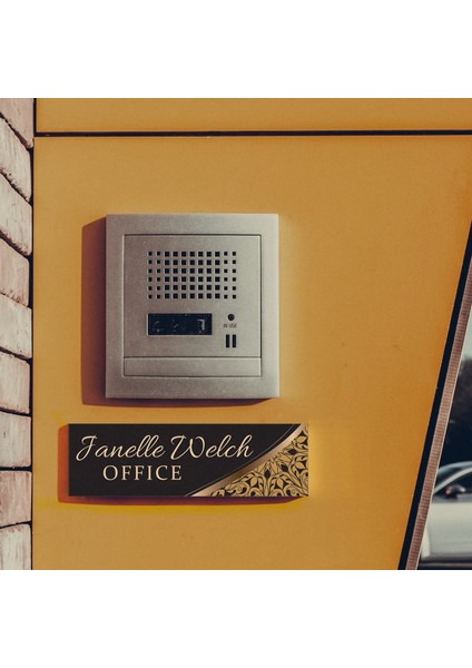 Kapılar Için Akrilik Cam Üzerine Soyut Çiçek Kapı Isim Plakası Ofis Dekoru fiyatları