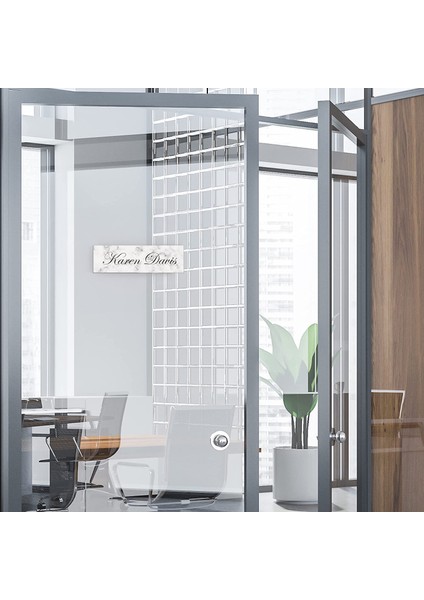 Kapılar Için Akrilik Cam Üzerine Beyaz Mermer Tasarım Kapı Isim Plakası modelleri