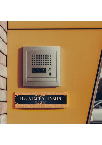 Kapılar Için Akrilik Cam Üzerine Yaprak Altın Kapı Isim Plakası Ofis modelleri