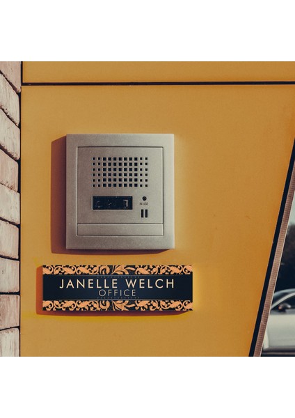 Kapılar Için Akrilik Cam Üzerine Altın Yaprak Kapı Isim Plakası Ofis fiyatları