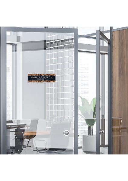 Kapılar Için Akrilik Cam Üzerine Altın Yaprak Kapı Isim Plakası Ofis modelleri