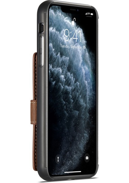 iPhone 11 için Manyetik Pu + Tpu Telefon Kılıfı - Siyah (Yurt Dışından) modelleri
