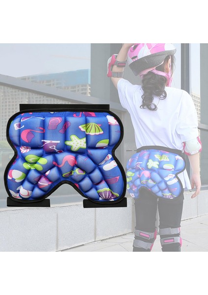 Nefes 3D Yastıklı Kalça Koruma Şort Butt Guard Pad Paten Mavisi Için Kalın