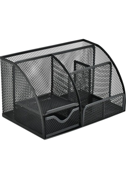 SunniMix 6 Bölmeler Kalem Kalem Tutucu Masa Organizatör Fırça Saklama Konteyner Siyah (Yurt dışından)