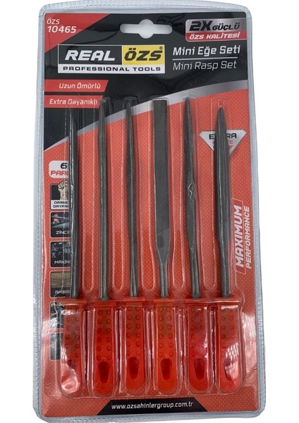 Ekstra Dayanıklı Uzun Ömürlü Sağlam 6 Parça Mini Eğe Seti Takımı