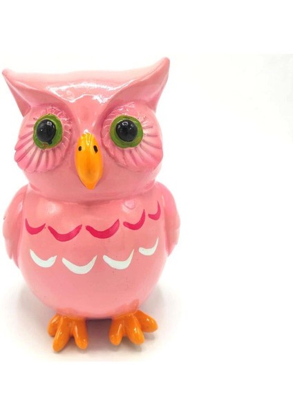 Polyester Kumbara Baykuş Pembe